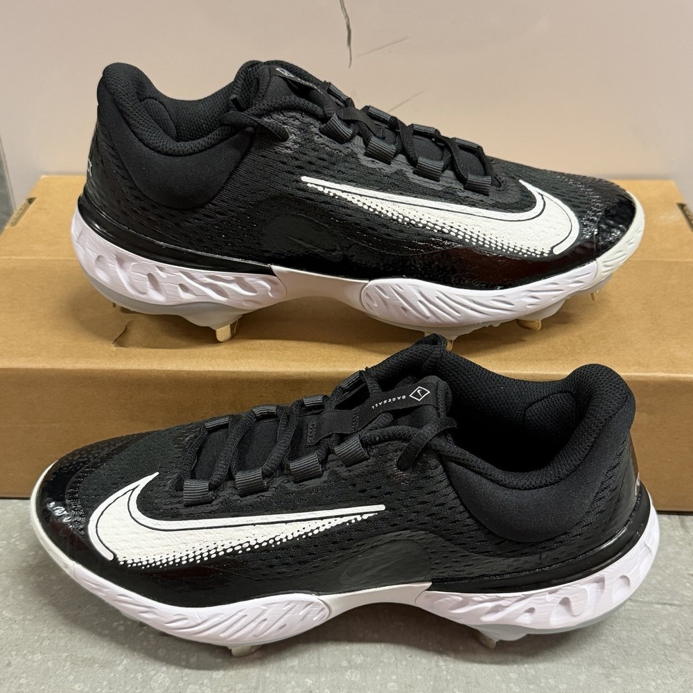 Nike Alpha Huarache Elite 4 Low Baseball Metal Cleats Men's 8 Black DJ6521-001